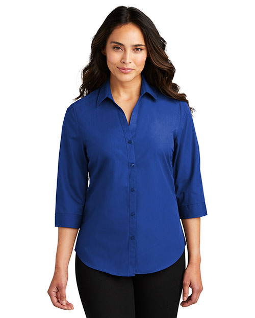 Port Authority LW102 Women Carefree Poplin Shirt at GotApparel