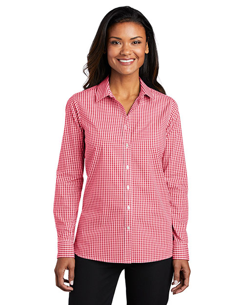 Port Authority LW644 Women Broadcloth Gingham Easy Care Shirt at GotApparel