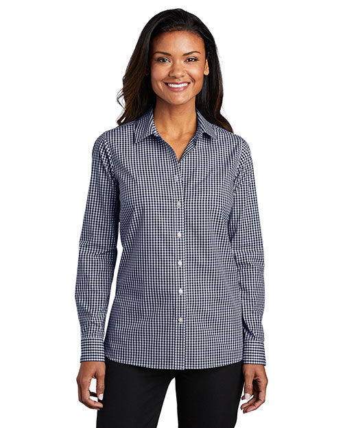 Port Authority LW644 Women Broadcloth Gingham Easy Care Shirt at GotApparel