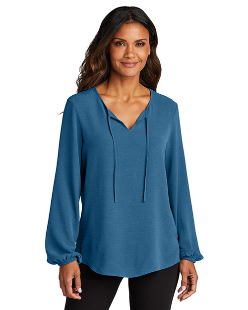 Port Authority ® Ladies Textured Crepe Blouse LW714 at GotApparel