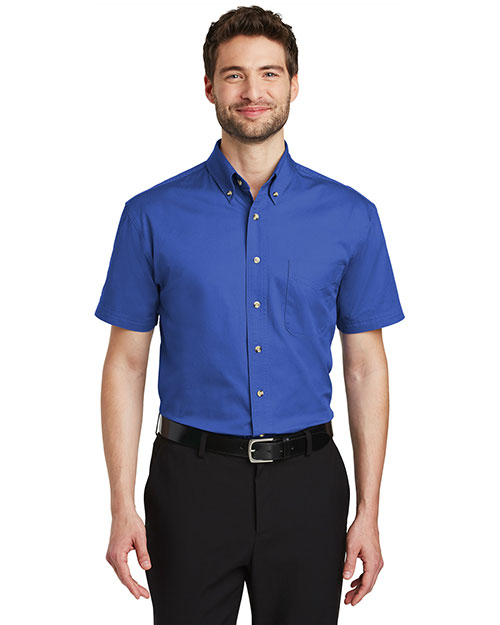 Port Authority S500T Men Short-Sleeve Twill Shirt at GotApparel