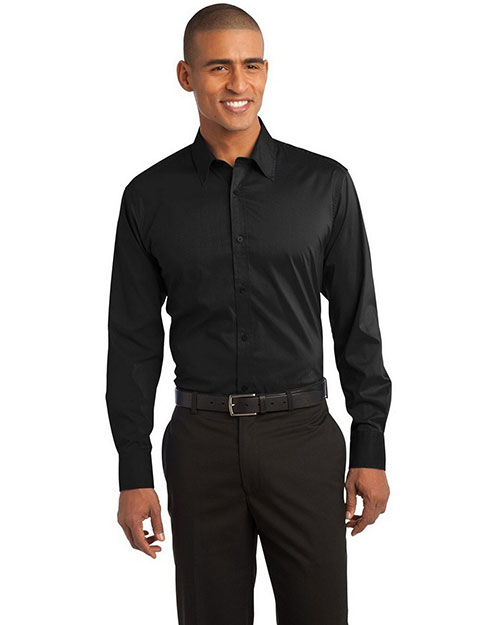 Port Authority S646 Men Stretch Poplin Shirt at GotApparel