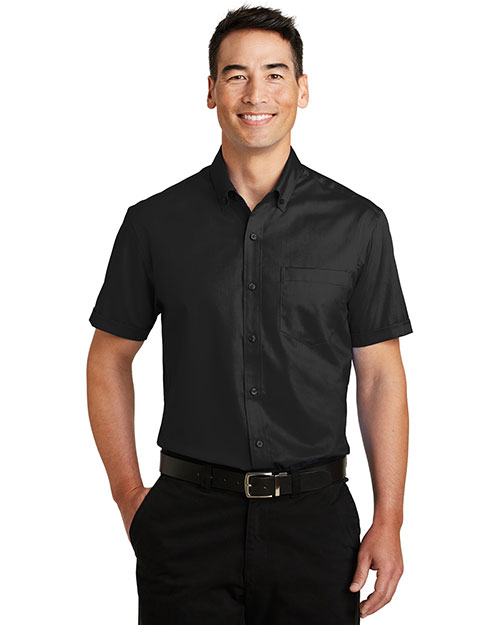 Port Authority S664 Men Short-Sleeve Superpro Twill Shirt at GotApparel