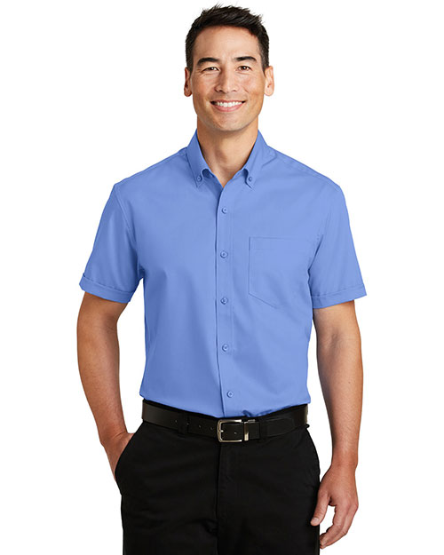 Port Authority S664 Men Short-Sleeve Superpro Twill Shirt at GotApparel