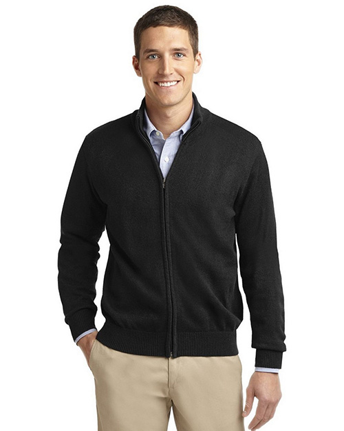 Port Authority SW303 Men Value Full-Zip Mock Neck Sweater at GotApparel