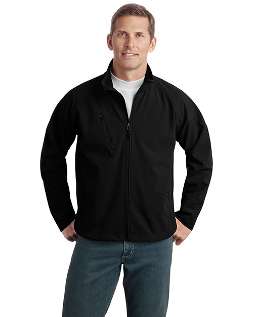 Port Authority TLJ705 Men Tall Textured Soft Shell Jacket at GotApparel
