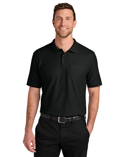 Port Authority TLK200P ® Tall Wearever Signature Pique Pocket Polo at GotApparel