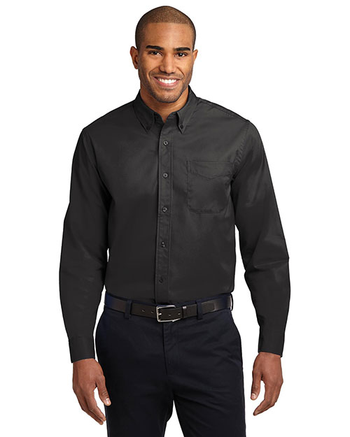 Port Authority TLS608 Men Tall Long-Sleeve Easy Care Shirt at GotApparel