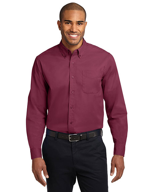 Port Authority TLS608 Men Tall Long-Sleeve Easy Care Shirt at GotApparel