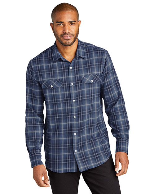 Port Authority Long Sleeve Ombre Plaid Shirt W672 at GotApparel