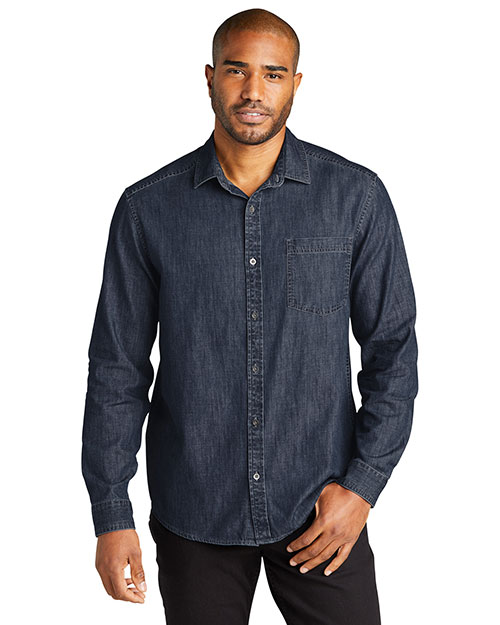 Port Authority Long Sleeve Perfect Denim Shirt W676 at GotApparel