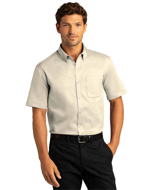 Port Authority W809 Men ® Short Sleeve Superpro React™ Twill Shirt. at GotApparel