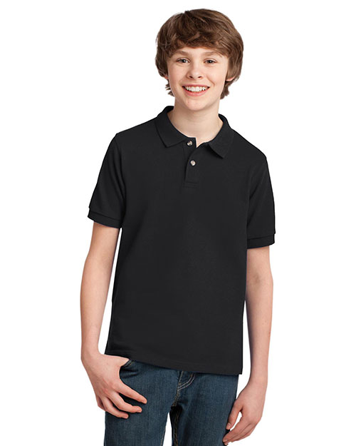 Port Authority Y420 Boys Pique Knit Polo at GotApparel
