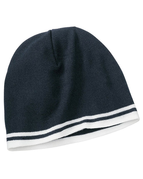 Port & Company CP93 Men Fine Knit Skull Cap with Stripes at GotApparel