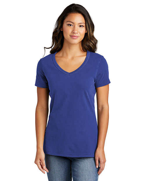 Port & Company Ladies Beach Wash Garment-Dyed V-Neck Tee LPC099V at GotApparel
