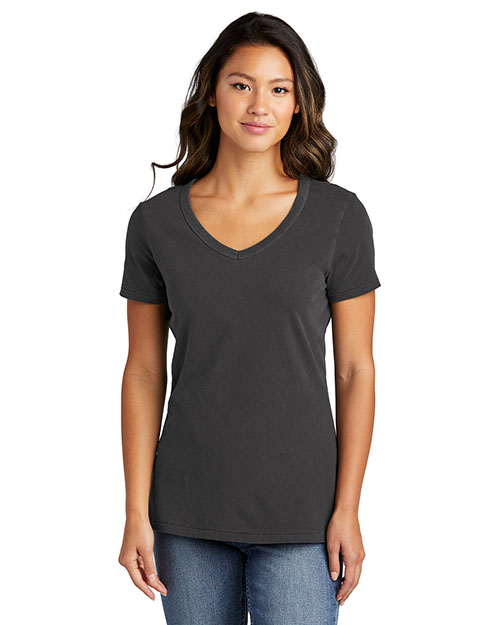 Port & Company Ladies Beach Wash Garment-Dyed V-Neck Tee LPC099V at GotApparel
