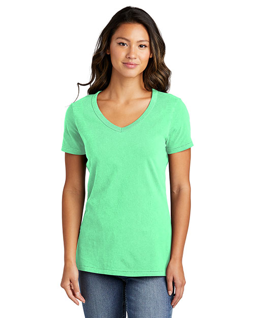 Port & Company Ladies Beach Wash Garment-Dyed V-Neck Tee LPC099V at GotApparel