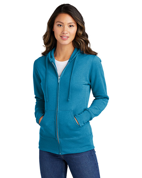 Port & Company LPC78ZH Women Classic Full-Zip Hooded Sweatshirt at GotApparel