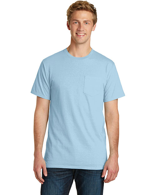 Port & Company PC099P Adult Essential Pigment-Dyed Pocket Tee at GotApparel