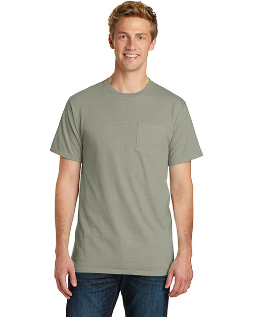 Port & Company PC099P Adult Essential Pigment-Dyed Pocket Tee at GotApparel