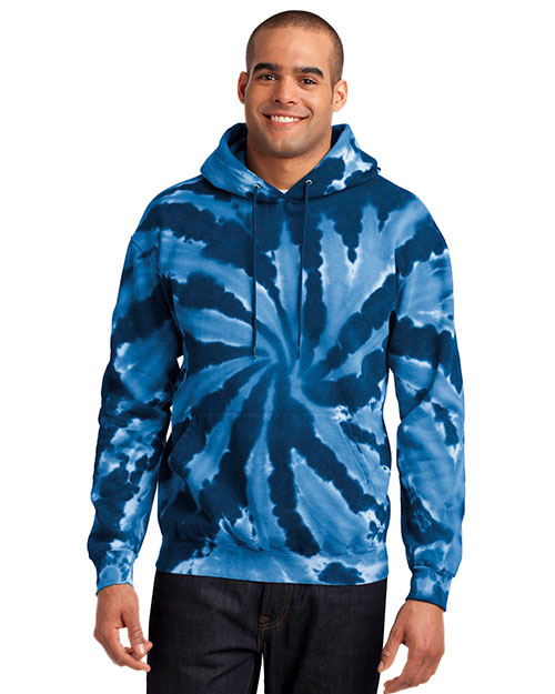 Port & Company PC146 Men Essential Tie-Dye Pullover Hooded Sweatshirt at GotApparel