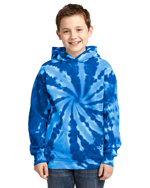 Port & Company PC146Y Boys Essential Tie-Dye Pullover Hooded Sweatshirt at GotApparel