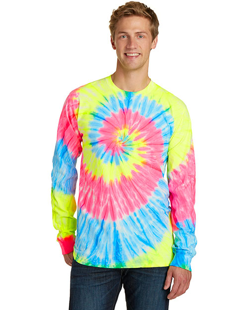 Port & Company PC147LS Adult Essential Tie-Dye Long-Sleeve Tee at GotApparel