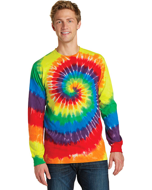 Port & Company PC147LS Adult Essential Tie-Dye Long-Sleeve Tee at GotApparel