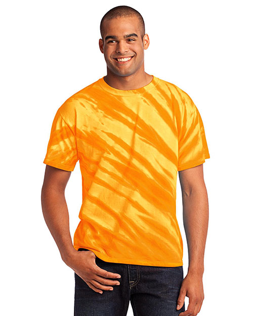 Port & Company PC148 Men Essential Tiger Stripe Tie-Dye Tee at GotApparel