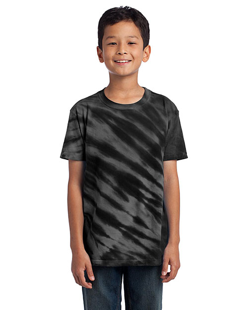 Port & Company PC148Y Boys Essential Tiger Stripe Tie-Dye Tee at GotApparel