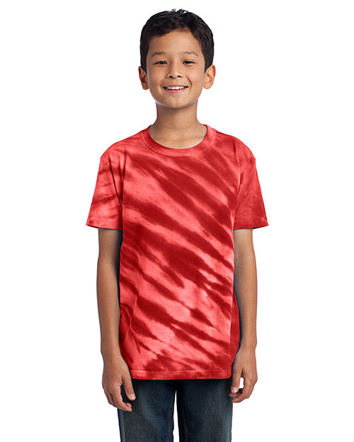 Port & Company PC148Y Boys Essential Tiger Stripe Tie-Dye Tee at GotApparel