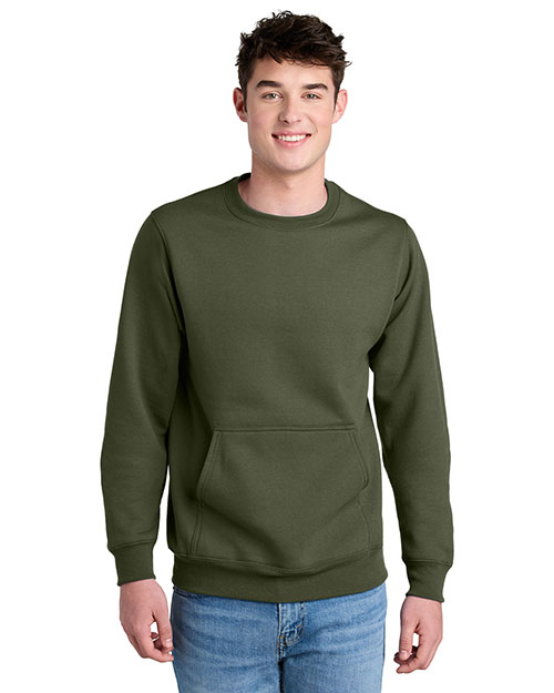 Port & Company PC78PKT Core Fleece Crewneck Pocket Sweatshirt at GotApparel