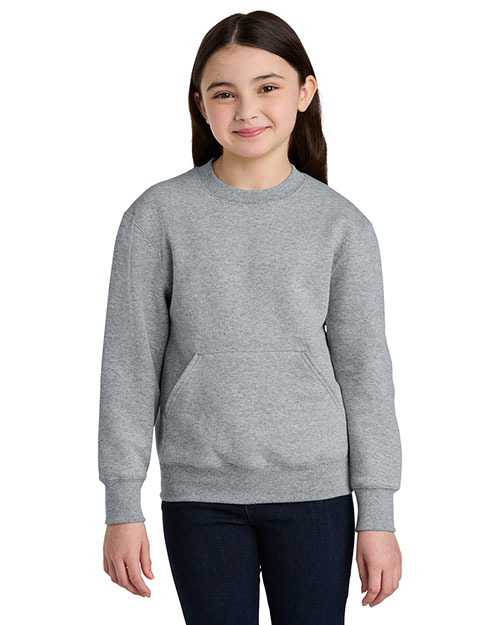 Port & Company PC78YPKT  Youth Core Fleece Crewneck Pocket Sweatshirt at GotApparel