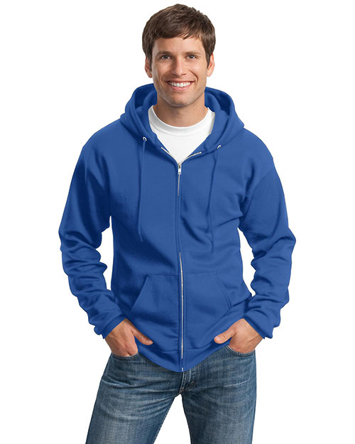 Port & Company PC90ZHT Men Tall Ultimate Full-Zip Hooded Sweatshirt at GotApparel