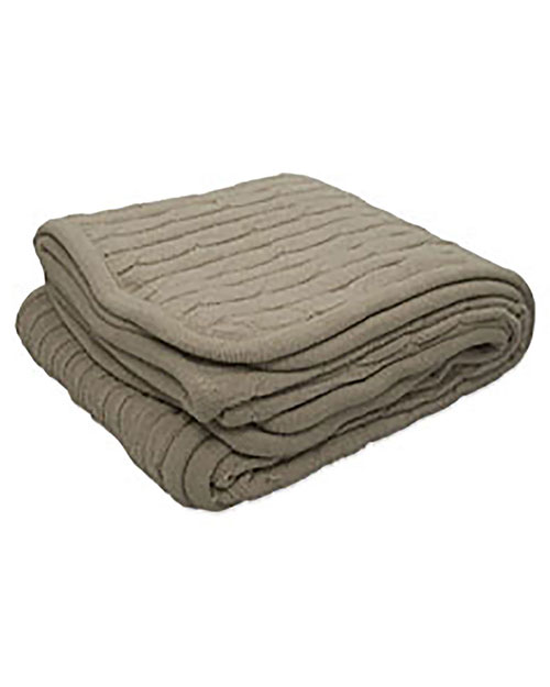 Pro Towels CABLE CABLE Knit Lambswool Blanket at GotApparel