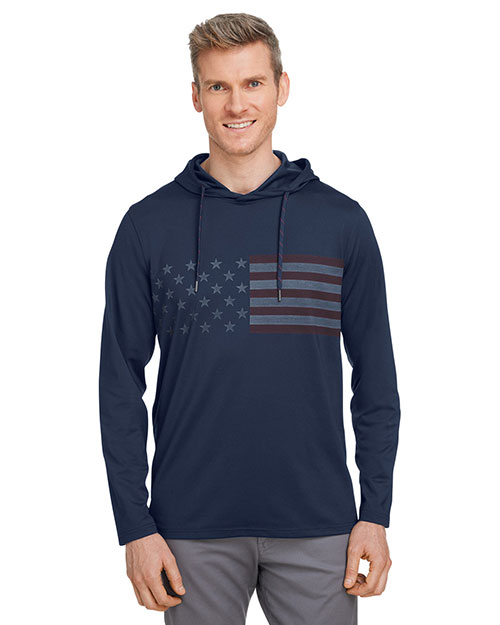 Puma Golf 537474  Men's Volition Striped Hooded Pullover at GotApparel