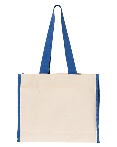 Q-Tees Q1100  14L Tote with Contrast-Color Handles at GotApparel