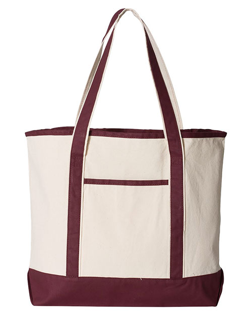 Q-Tees Q1500 34.6L Large Canvas Deluxe Tote at GotApparel