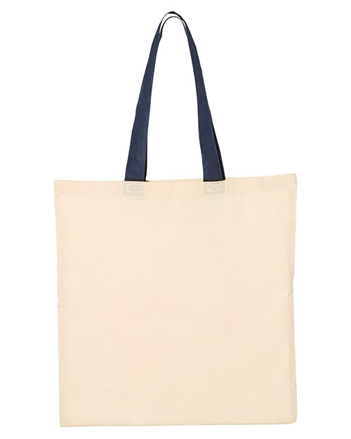 Q-Tees QTB6000  Economical Tote with Contrast-Color Handles at GotApparel