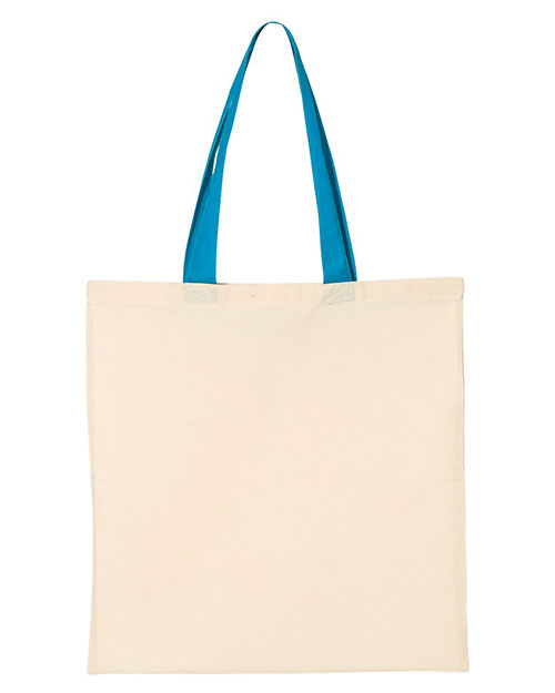 Q-Tees QTB6000 Economical Tote with Contrast-Color Handles at GotApparel
