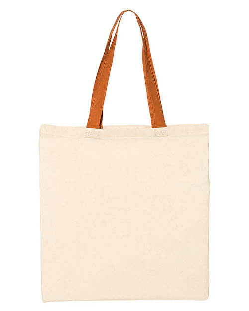Q-Tees QTB6000 Economical Tote with Contrast-Color Handles at GotApparel