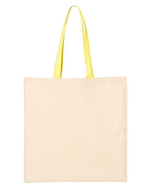 Q-Tees QTB6000 Economical Tote with Contrast-Color Handles at GotApparel