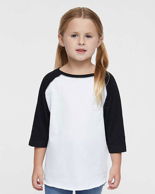 Rabbit Skins 3330 Toddlers Vintage Fine Jersey Baseball T-Shirt at GotApparel