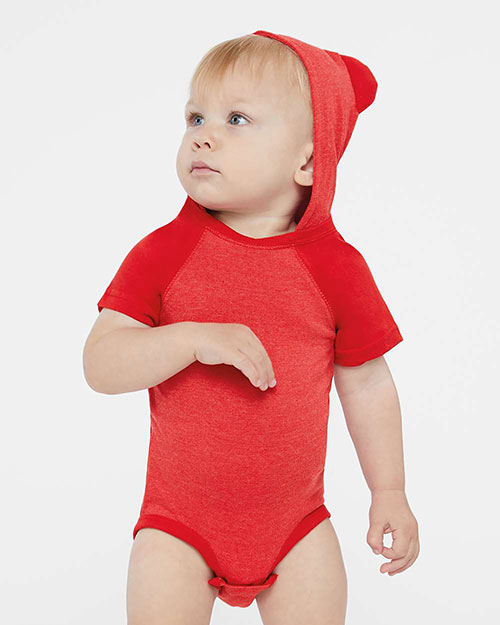 Rabbit Skins 4417 Infant Character Hooded Bodysuit with Ears at GotApparel