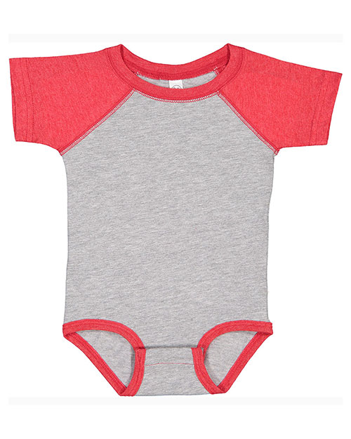 Rabbit Skins 4430 Toddler Vintage Fine Jersey Baseball Bodysuit at GotApparel