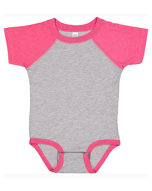 Rabbit Skins 4430 Toddler Vintage Fine Jersey Baseball Bodysuit at GotApparel