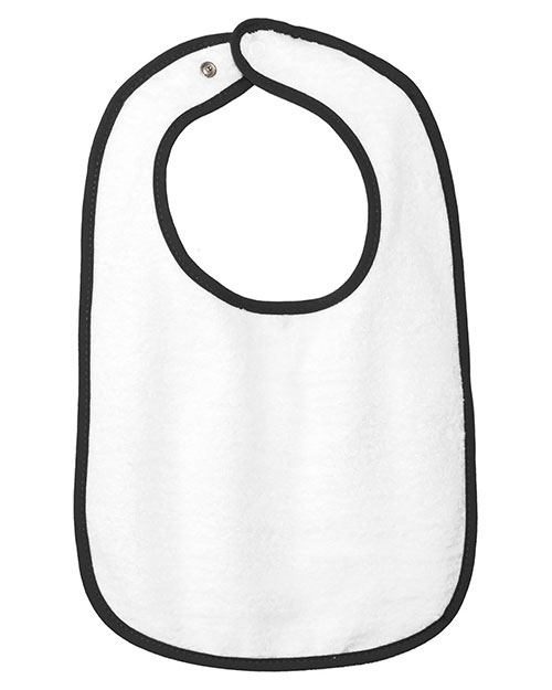 Rabbit Skins RS1003 Infant Contrast Trim Terry Bib at GotApparel