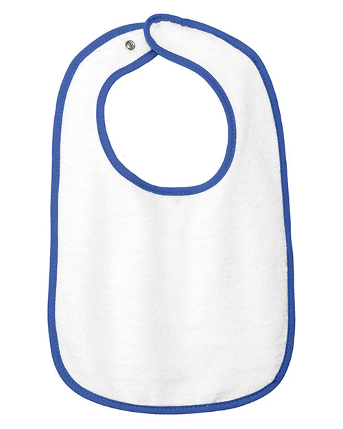 Rabbit Skins RS1003 Infant Contrast Trim Terry Bib at GotApparel