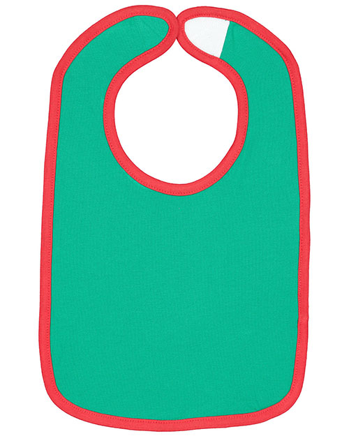 Rabbit Skins RS1004 Toddler Contrast Trim Bib at GotApparel