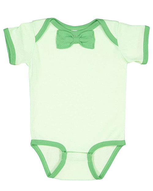 Rabbit Skins RS4407 infants Baby Rib Bow Tie Bodysuit at GotApparel